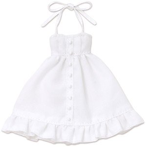 Halter Neck Summer Dress (White) (Fashion Doll)