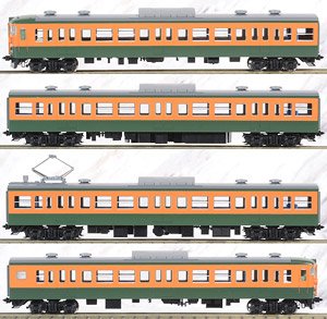 J.N.R. Suburban Train Series 113-0 (Air-Conditioned Car, Shonan Color, Kansai Area) Additional Set A (Add-On 4-Car Set) (Model Train)