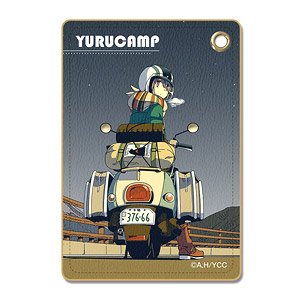 [Yurucamp] Leather Pass Case Ver.3 Design 04 (Rin Shima/B) (Anime Toy)