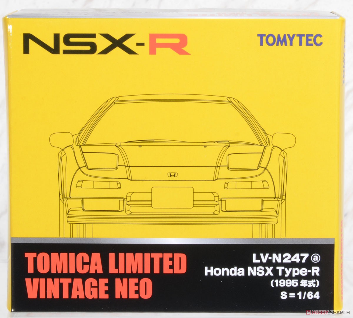 TLV-N247a ホンダ NSX タイプR (黄色) 95年式 (ミニカー) パッケージ1
