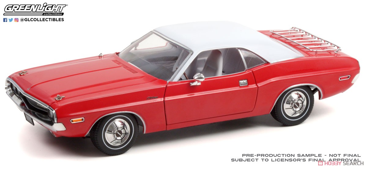 1970 Dodge Challenger - The Challenger Deputy - Bright Red with White Roof (ミニカー) 商品画像1