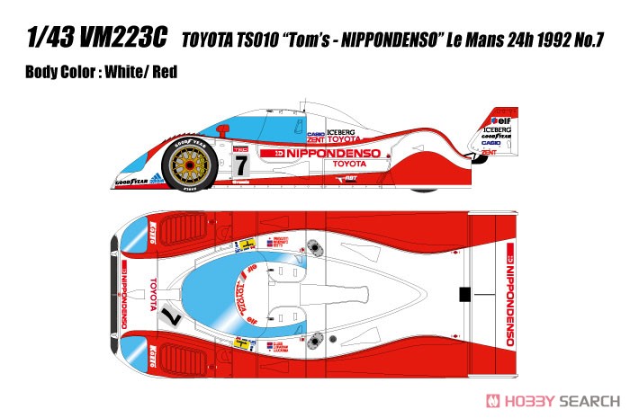 トヨタ TS010 `トヨタ・チームトムス - NIPPONDENSO` ルマン24時間 1992 No.7 (ミニカー) その他の画像1