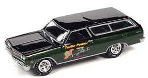 1965 シェビー シェベル ワゴン タートル ワックス グリーン/ブラック (ミニカー)