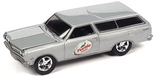 1965 シェビー シェベル ワゴン タートル ワックス シルバー (ミニカー)