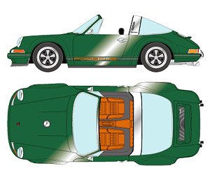 Singer 911 (964) Targa Metallic Dark Green (Diecast Car)