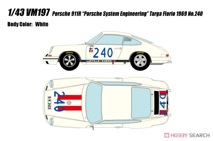 ポルシェ 911 R `ポルシェシステムエンジニアリング` タルガ・フローリオ 1969 No.240 (ミニカー) その他の画像1