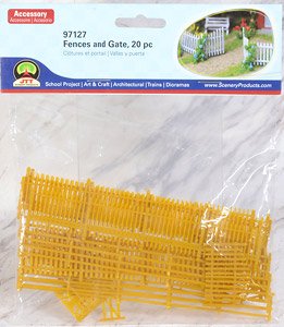 情景用柵セット (フェンスとゲート) HOスケール (20個入り/未塗装) (鉄道模型)