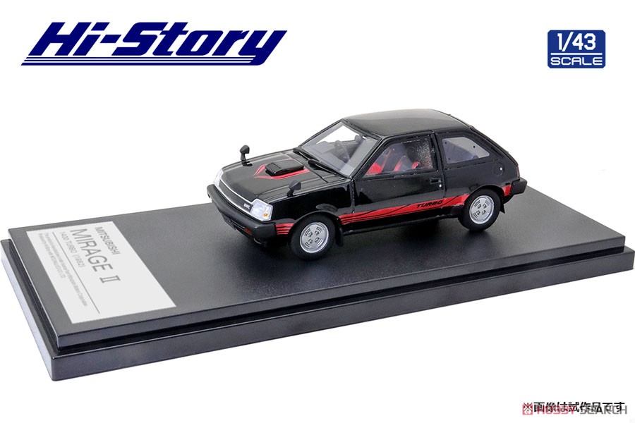 Mitsubishi Mirage II 1400 Turbo (1982) Serbia Black (Diecast Car) Item picture1