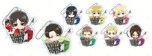 Attack on Titan Trading Key Ring (Set of 8) (Anime Toy)