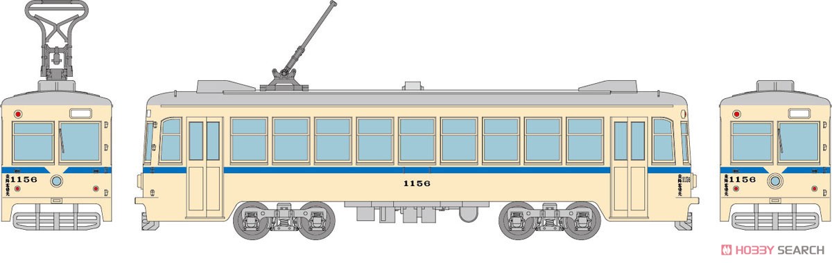 鉄道コレクション 横浜市電 1150形 1156号車 (青帯) B (鉄道模型) その他の画像1