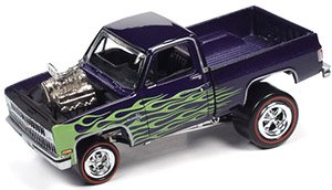 1981 Chevy Silverado 10 Purple / Green Graphics (Diecast Car)