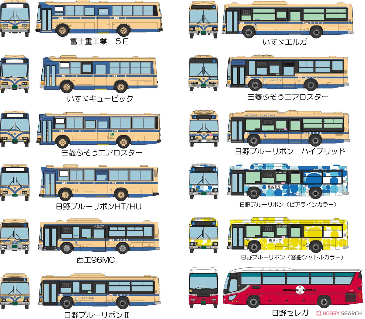The Bus Collection Transportation Bureau, City of Yokohama 100th Anniversary Special (12 Types + Secret/Set of 12) (Model Train) Other picture1