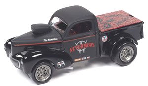 1941 Willys Gasser Pickup Black / Red (Diecast Car)