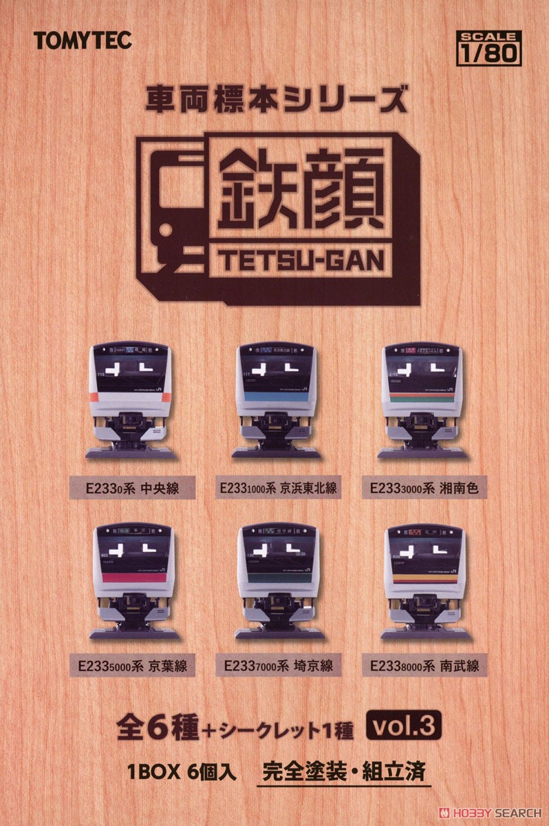 Rolling Stock Specimen Series Tetsu-Gan Collection Vol.3 (6 Types + Secret/Set of 6) (Pre-colored Completed) (Model Train) Package1