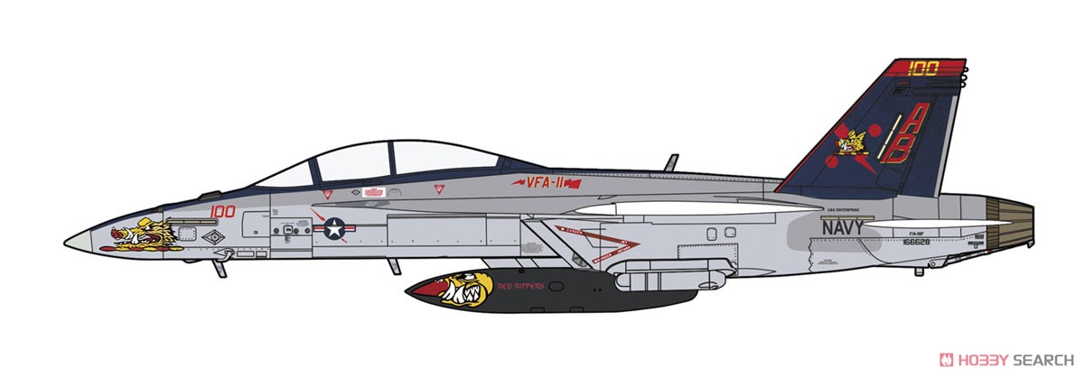 F/A-18F スーパーホーネット `VFA-11 レッドリッパーズCAG 2013` (プラモデル) 塗装1