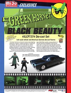 The Green Hornet Black Beauty w/American Diorama Figures of Green Hornet & Kato (Mijo Exclusives) (Diecast Car)