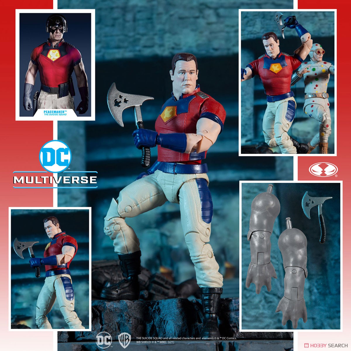 『DCコミックス』【DCマルチバース】7インチ・アクションフィギュア ＃083 ピースメイカー(マスクなし)［映画『ザ・スーサイド・スクワッド `極`悪党、集結』］ (完成品) その他の画像1
