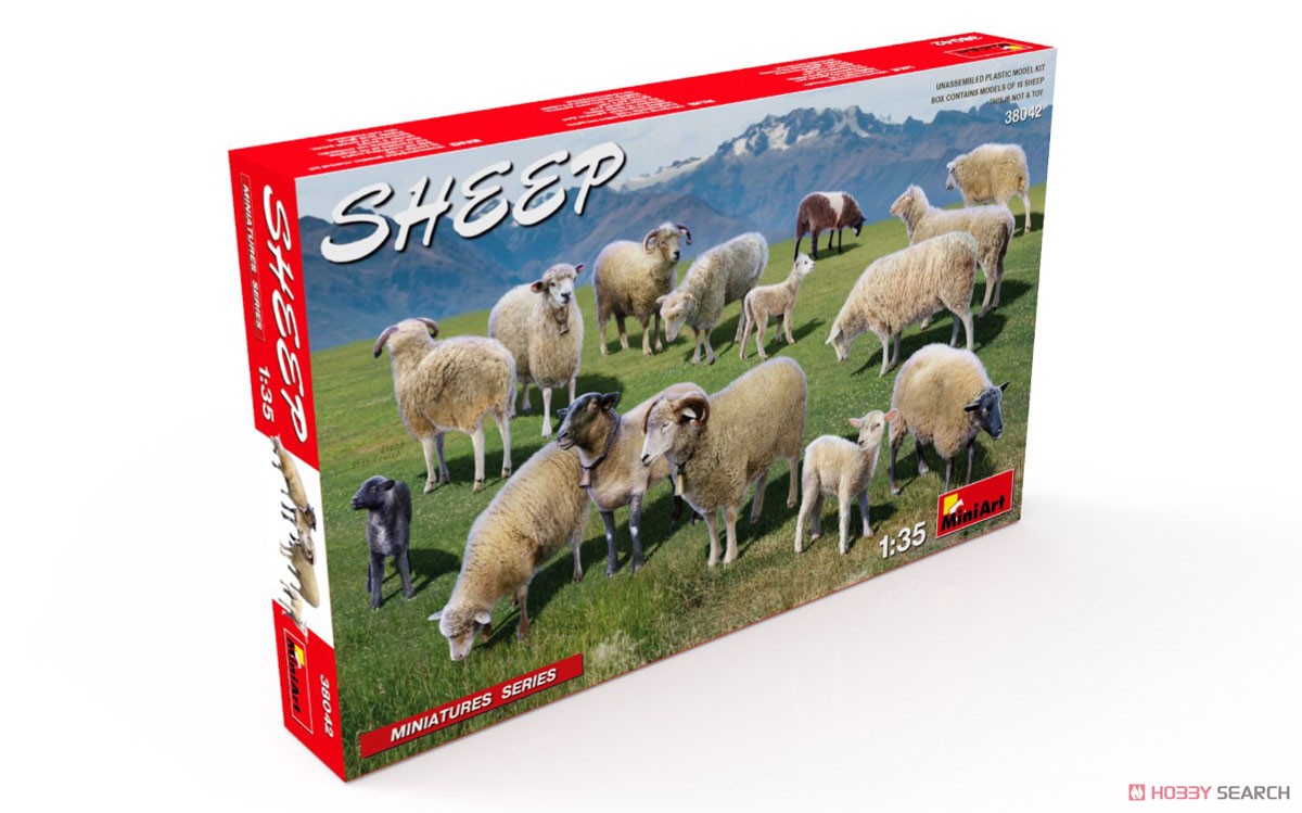 羊(15頭)セット (プラモデル) パッケージ2