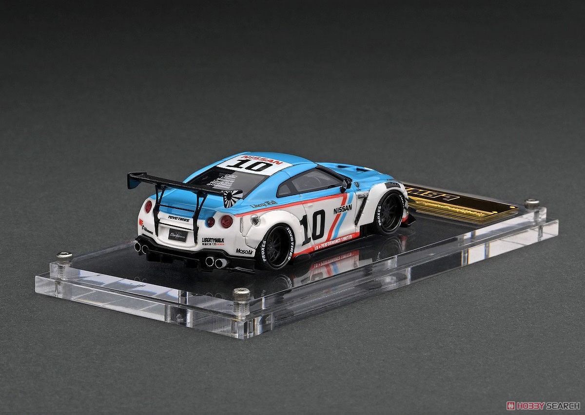 LB-WORKS Nissan GT-R R35 type 2 White/Blue (ミニカー) 商品画像2