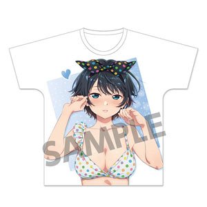 Rent-A-Girlfriend Full Graphic T-Shirt Ruka Sarashina Swimwear Ver. M Size (Anime Toy)