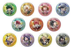 Pita! Deformed My Hero Academia Happy 5 Years Can Badge (Set of 11) (Anime Toy)