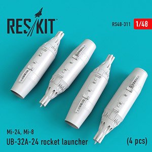 UB-32A-24 Rocket Launcher (for Helicopter) (4 Pieces) (Plastic model)