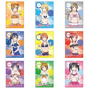 ラブライブ！スクールアイドルフェスティバル ALL STARS スクエアカンバッジ μ`s 水着 ver. (9個セット) (キャラクターグッズ)