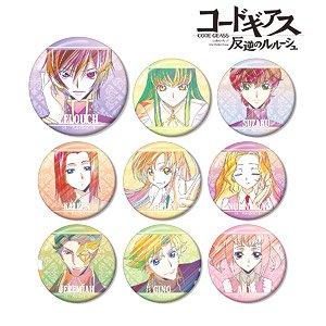 Code Geass Lelouch of the Rebellion Trading Ani-Art Clear Label Can Badge (Set of 9) (Anime Toy)