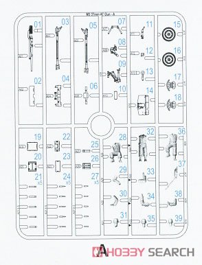 M3 37mm 対戦車砲 (兵員付) (プラモデル) 設計図4