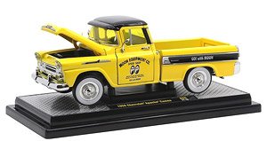 1958 Apache Cameo Truck MOONEYES - Gloss Yellow (ミニカー)
