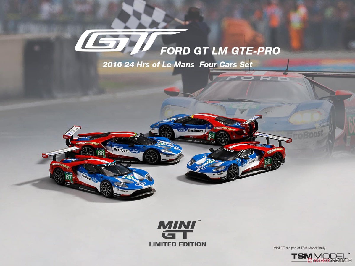 フォード GT LMGTE PRO ル・マン24時間 2016 フォードチップガナッシチーム 4台セット (ミニカー) その他の画像1