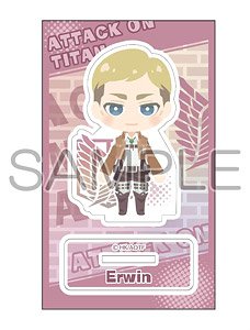 Attack on Titan x Pas Chara Acrylic Stand Erwin (Anime Toy)