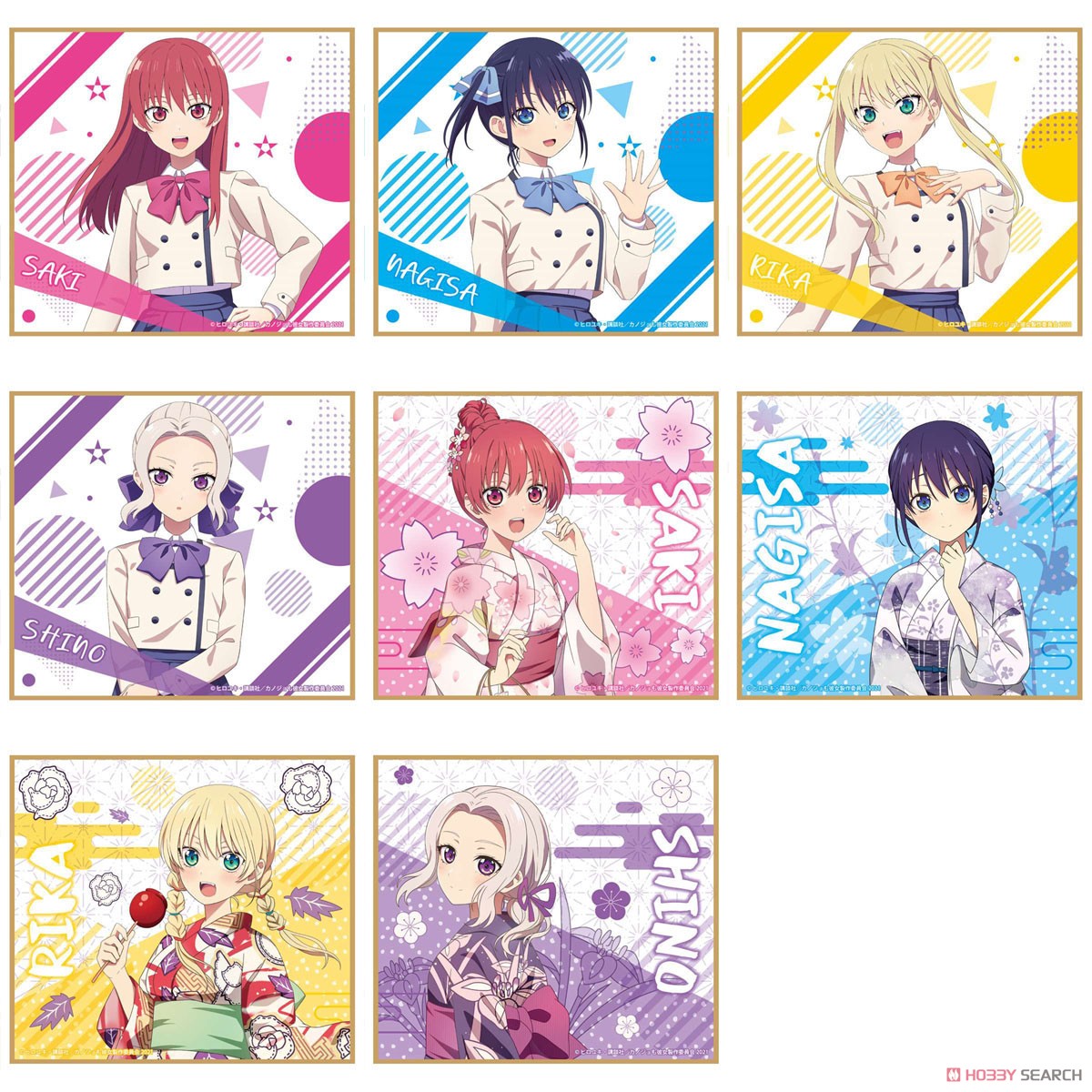 Girlfriend, Girlfriend Mini Colored Paper (Set of 8) (Anime Toy) 商品画像1