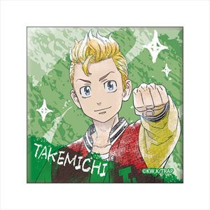 Tokyo Revengers Pastel Crayon Art Square Can Badge Takemichi Hanagaki (Anime Toy)