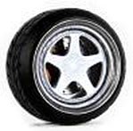 D Model Wheels No.15 (Silver/White) (ミニカー)