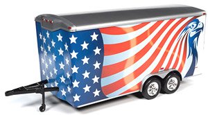 Enclosed Trailer (The Stars and Stripes Color) (Diecast Car)