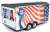 Enclosed Trailer (The Stars and Stripes Color) (Diecast Car) Item picture2