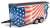 Enclosed Trailer (The Stars and Stripes Color) (Diecast Car) Item picture1