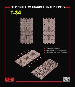 3D Printed Workable Track Links for T-34 (Plastic model)
