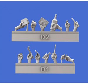 Assorted Hands Set No.4 (Plastic model)