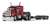 マックスーパーライナー 60インチ スリーパー & タルバート 3軸ローボーイトレーラ (レッド/ブラック) (ミニカー) 商品画像1