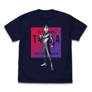 Ultraman Tiga T-Shirt Navy S (Anime Toy)