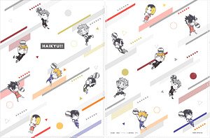 Haikyu!! 6 Pocket Clear File with Zipper Mini Chara (Anime Toy)