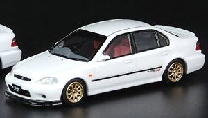 Honda シビック FERIO Vi-RS `JDM MOD VERSION` チャンピオンシップ ホワイト 交換用ホイールセット、デカール付 (ミニカー)