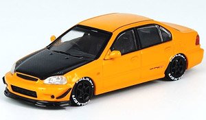 Honda Civic FERIO Vi-RS `JDM Mod Version` Metallic Orange w/Wheel Set & Decal (Diecast Car)