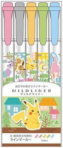 Pokemon Mild Liner 5 Color Set A (Anime Toy)