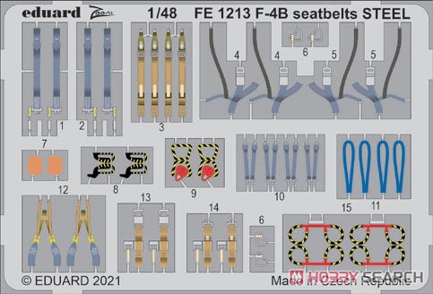 F-4B シートベルト (ステンレス製) (タミヤ用) (プラモデル) その他の画像1