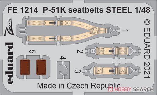 P-51K シートベルト (ステンレス製) (エデュアルド用) (プラモデル) その他の画像1