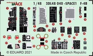 F-4B 「スペース」内装3Dデカール w/エッチングパーツセット (タミヤ用) (プラモデル)