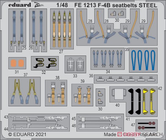 F-4B 「スペース」内装3Dデカール w/エッチングパーツセット (タミヤ用) (プラモデル) その他の画像2